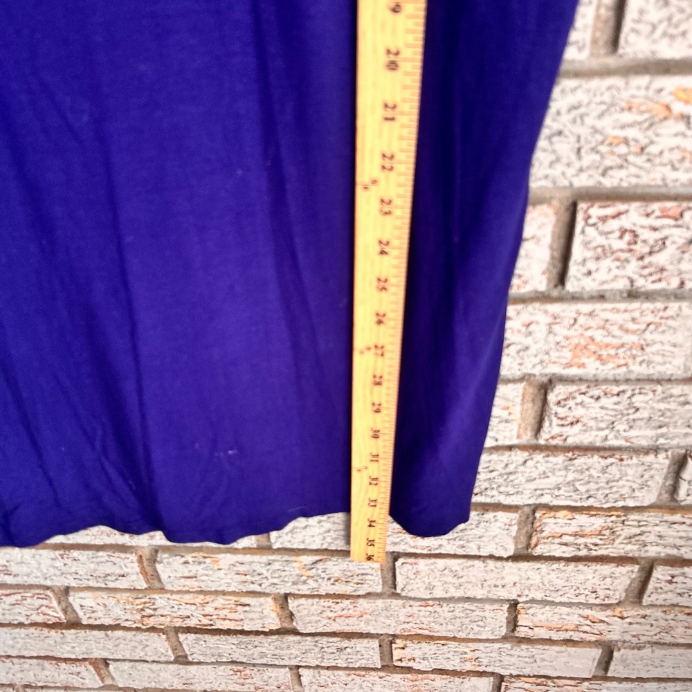 Eileen Fisher Petite Purple Rayon Lycra Scoop Neck Tunic Top PS - Picture 3 of 6